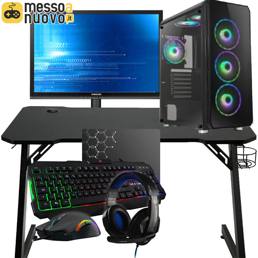 Postazione da Gaming completa con scrivania Postazione da Gaming completa con scrivania